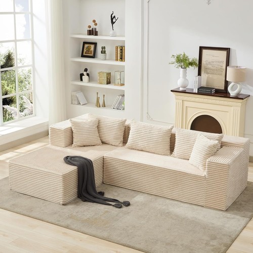 Boneless couch left corduroy - boneless,