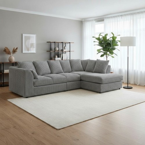 Grey jumbo cord seater - grey,