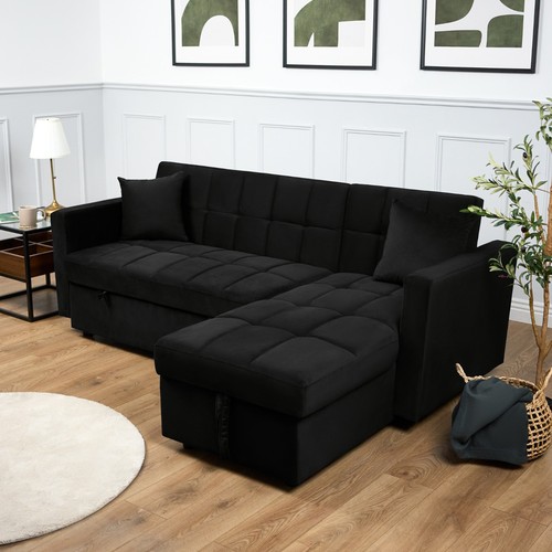 Velvet corner sofa - velvet,