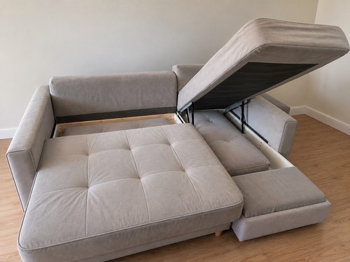 Amani grey corner sofa bed - grey,