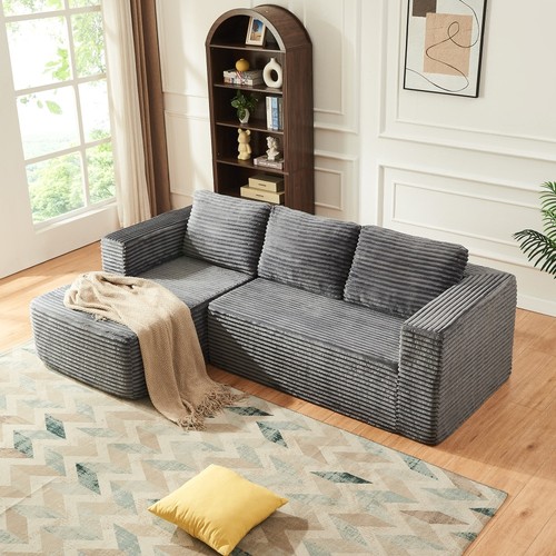 Grey modular sectional - sectional, sofa
