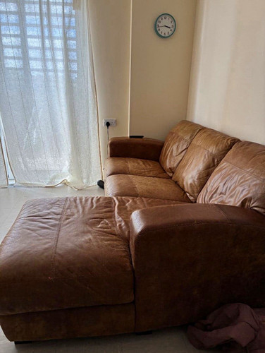 Dfs large brown leather - dfs, l-