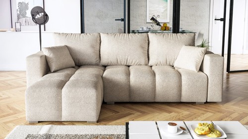 Shaped universal corner sofa - l,