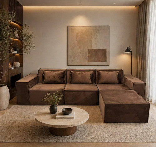Modular sofa corner shaped - modular, l