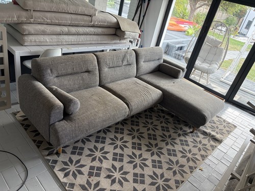 Ikea grey corner sofa - ikea, l-shaped