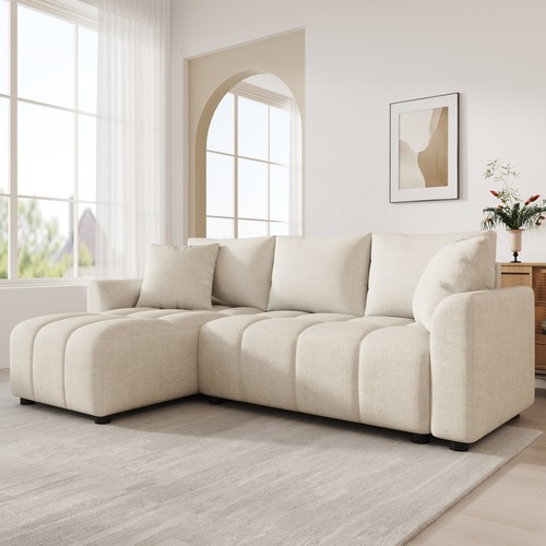 Beige seater shaped corner - l,