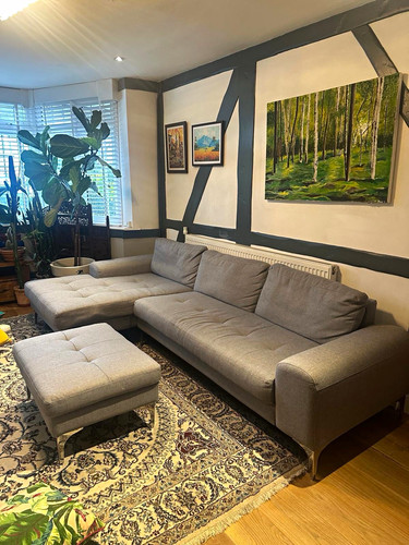 Grey seater shaped - grey, corner
