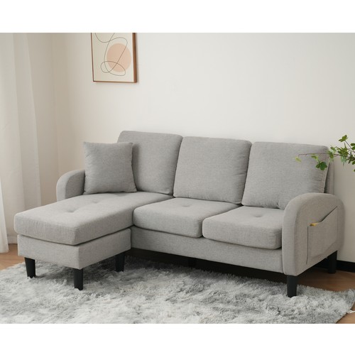 Shape corner sofa linen 3 - l,