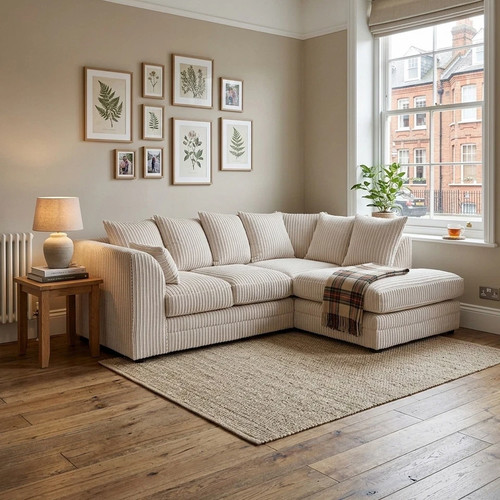 Seated cream corner - corner, l/r