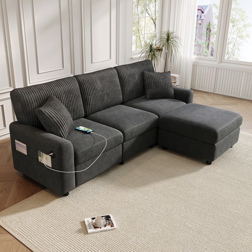 Shaped corner sofa - l,