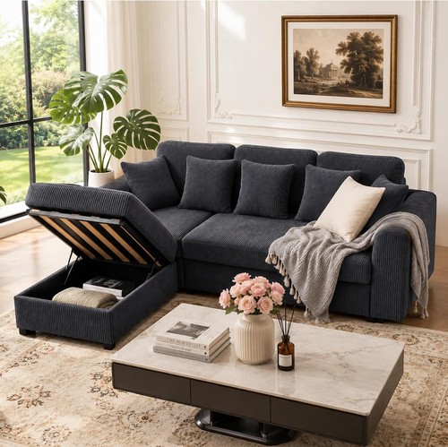 Corner sofa with storage - with, storage,