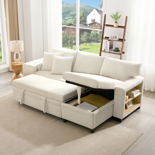 Shaped corner sofa bed - shaped,
