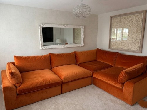 Orange shape corner sofa - orange, l-shape