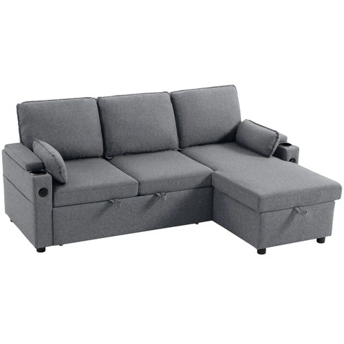 Corner sofa bed shaped - l,