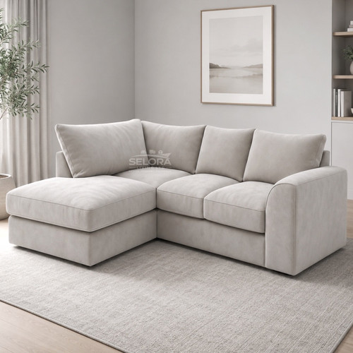 Dylan cream plush velvet - plush,
