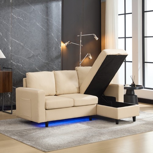 Shaped sofa storage - sofa, usb
