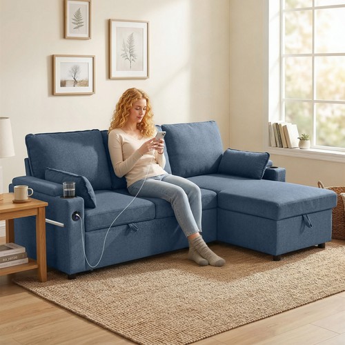 Homcom corner sofa - sofa, l