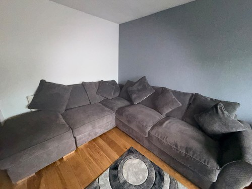 Oak furniture land grey fabric - oak,
