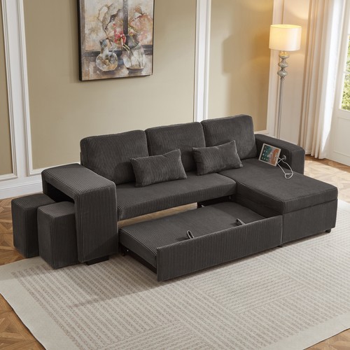 Corner sofa bed convertible - bed, l