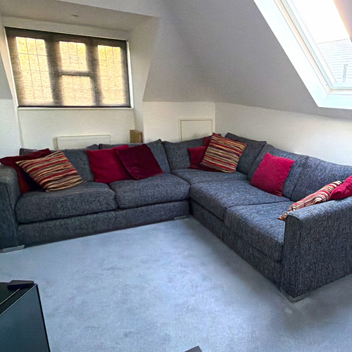 Grey fabric corner - grey, sofa