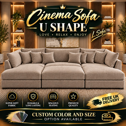 Cinema sofa shape sale - u,
