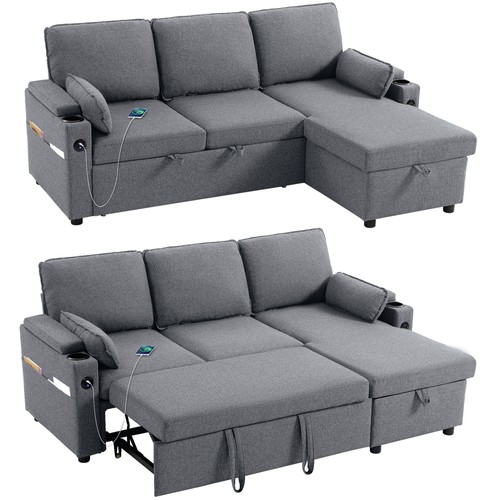 Homcom corner sofa bed - corner, bed,