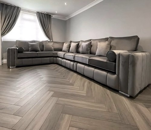 Luxury grey velvet - grey,