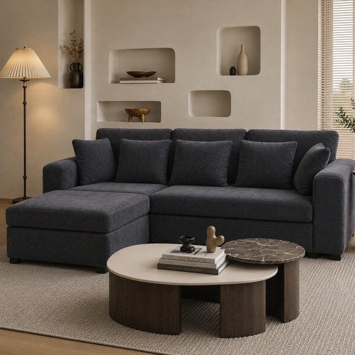 3seater shaped corner sofa - 3seater,
