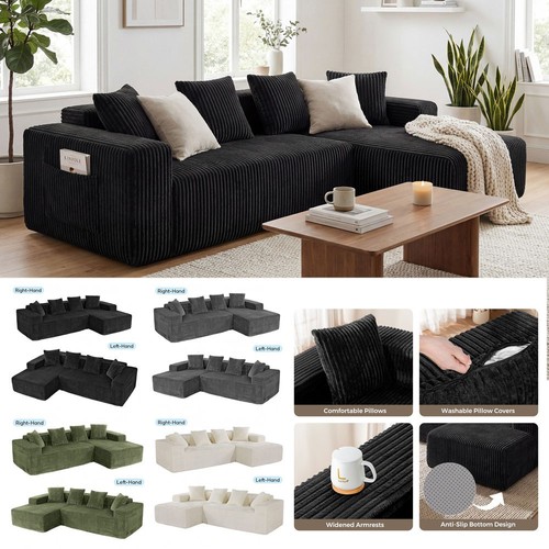 Jumbo cord corner - cord, sofa