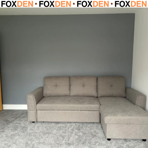 Grey corner sofa bed - grey, 3