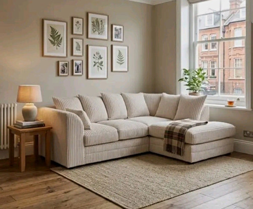Shaped chaise corner sofa - chaise,