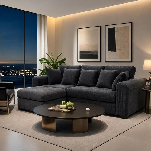 Jumbo cord corner sofa - corner,