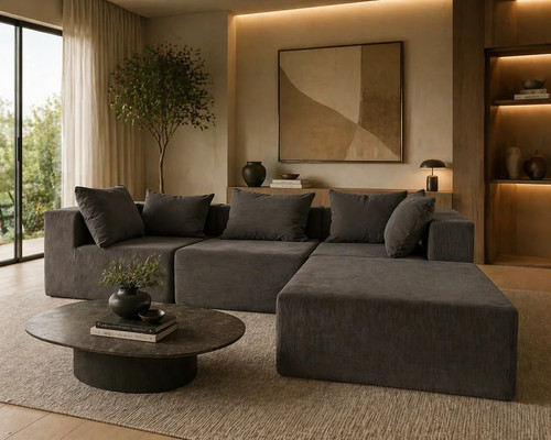 Sectional modular settee - modular,