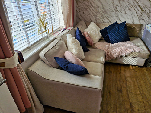 Next beige shaped corner - beige, l-shaped