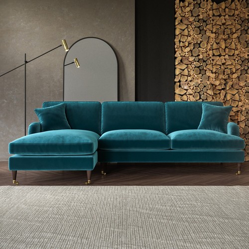 Teal velvet shaped - l,