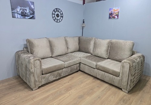 Modern velvet shaped corner - modern, l-shaped